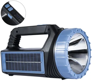 Produktbild von Solarlampe 8000 Lumen, Multifunktions-Taschenlampe, Solar & Wiederaufladbar, Notlicht für Outdoor & Zuhause