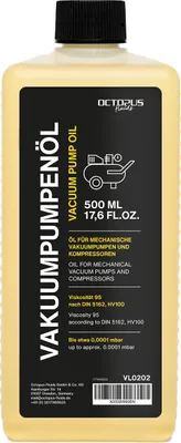 Produktbild von Vakuumpumpenöl 500ml, Vakuumöl mit Viskosität 95 nach DIN 5162, HV100