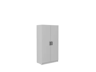 Produktbild von Aktenschrank MALEX I 80 cm – Büroschrank mit 2 Türen und Einlegeböden, Stauraummöbel für Büro und Arbeitszimmer - Grau