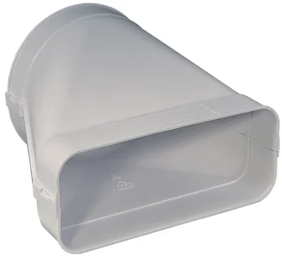 Obrázek produktu pro Ploché potrubí 222x89mm do Ø 150mm, přechodový kus pro kuchyňské ventilační potrubí