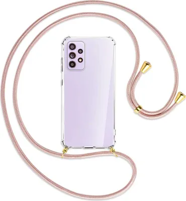 Produktbild von Handykette Backcover-Schutzhülle mit Band (Metall goldfarben) für Samsung Galaxy A33 5G - roségold