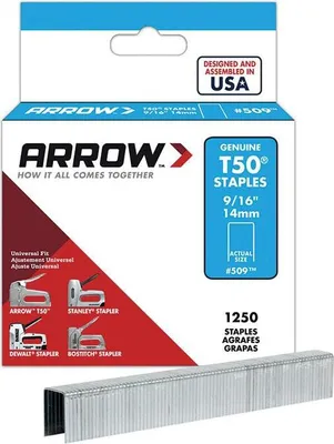 Image de Arrow T50 Heftklammern 14mm 9/16'' 1250pk WI1613 (Taille unique) (Couleur unique)