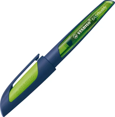Produktbild von STABILO EASYbuddy, Schwarz, Limette, Kartuschenfüllsystem, Blau, Rechtshändig, 22 mm, 90 mm