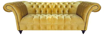 Produktbild von Gelbes Chesterfield Polstersofa Wohnzimmer Designer Sitzmöbel Couchen