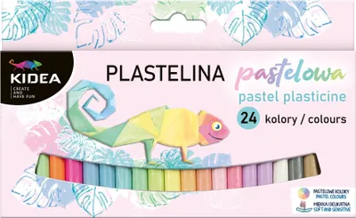 Produktbild von Kidea Pastell Schulknete für Kinder 24 Farben