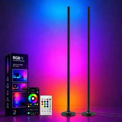 LED-Vloerlamp RGB 120 cm mit App & Fernbedienung, 2 Stück