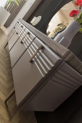 Produktbild von Luxus Essecke Esszimmer Esstisch Essgruppe Stühle Grau Holz Set 9tlg