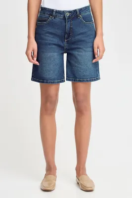 Produktbild von OXMO OXMIRA Damen Shorts Jeans-Shorts kurze Hose Baumwollmischung regular fit