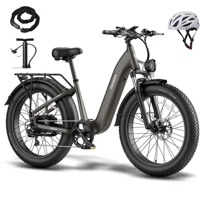 Produktbild von Pedelec mit großem 960 Wh 48 V 20 Ah Akku für lange Touren und Wochenendausflüge – Reichweite bis zu 70 - 95 km, Schwarzbraun
