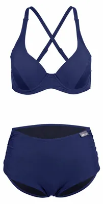 Produktbild von BECO the world of aquasports Bikini Colour Block mit Sweetheart-Dekolleté und High Waist-Hose marine 40