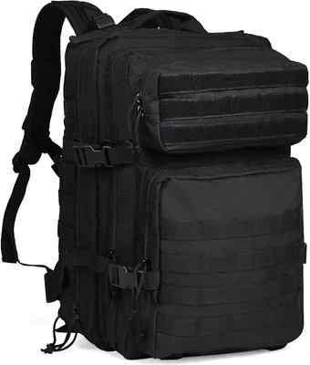Produktbild von PolkaHome® Große wasserdichte taktische Rucksack 45L für Männer, Militär Arbeitsrucksack mit MOLLE-System und mehreren Fächern, Armee