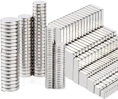 Produktbild von 300 Stück stark neodymium-Magnete - 4 verschiedene Größen, Silber - kleine Magnete für Whiteboards, Schmuck, Küchenmagnete