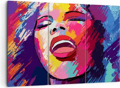 Produktbild von Bild auf Leinwand - Leinwandbild - Frau Abstraktion - 105x70cm - Wand Bild - Wanddeko - Wandbilder - Leinwanddruck - Bilder - Kunstdruck - Wanddekoration - Leinwand bilder - Wandkunst - CE105x70-4019