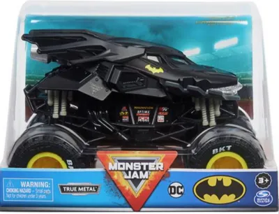 Image de Monster Jam Batman, Monster Truck, 3 ans, Métal, Noir, Gris, Jaune