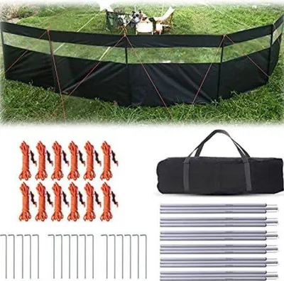 Produktbild von Famanu Windschutz für Strand und Camping - Schwarz