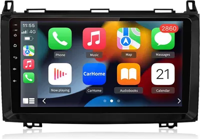 Zdjęcie produktu dla 9" Radio samochodowe Android 15 Carplay do samochodów Mercedes Benz klasy A/B W169 W245 W639 2004-2012 GPS NAVI WIFI Bluetooth FM RDS SWC DAB+ Octa Core 4+64 GB 2DIN