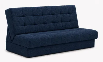 Zdjęcie produktu dla ANMIL Rozkładana sofa OLIO z pojemnikiem na pościel, ciemnoniebieski materiał CORAL. Nowoczesna, funkcjonalna sofa o wymiarach 192 × 85 x 100 cm