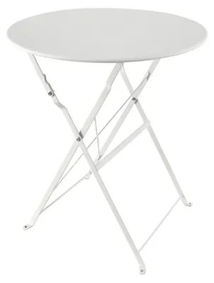 Produktbild von Gartentisch Basil Metall rund klappbar Creme