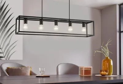 Produktbild von Deckenleuchte Eglo Blackcrown, 5 Flammig, 100cm, Stahl Schwarz, höhenverstellbar