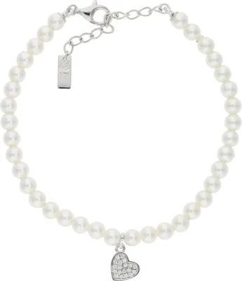 Produktbild von Mabina Damen Armband 925 Silber 533733 Zirkonia,Süßwasser Perle