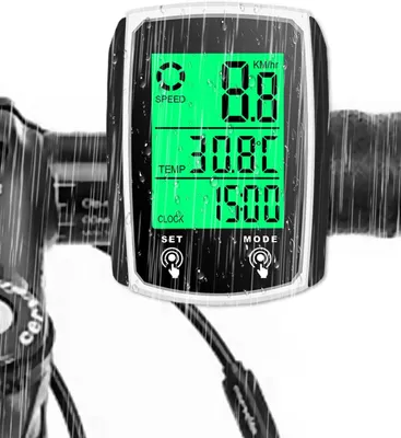 Imagen del producto de Ciclocomputador - 19 funciones - Resistente al agua - Con luces