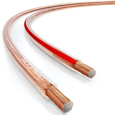 Produktbild von deleyCON 25m Lautsprecherkabel 2x 1,5mm² Boxenkabel CCA - Transparent – Größe 25 M