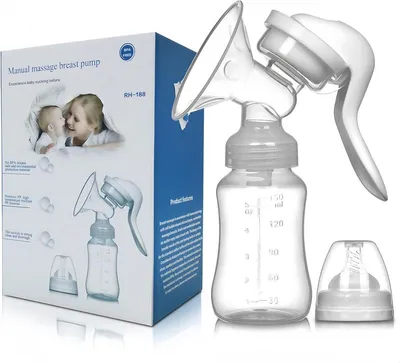 Produktbild von Handmilchpumpe BPA-frei – Manuelle Milchpumpe Kompakt & Tragbar
