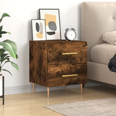 Produktbild von [Home] Nachttisch Räuchereiche 40x35x47,5 cm Holzwerkstoff , Neue Mode 2024 im häuslichen Leben