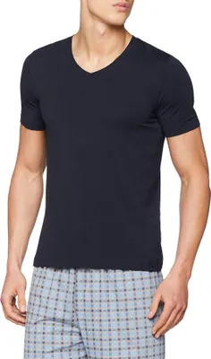 Produktbild von Schiesser Herren T-shirt V-Ausschnitt Gr. 7  blauschwarz