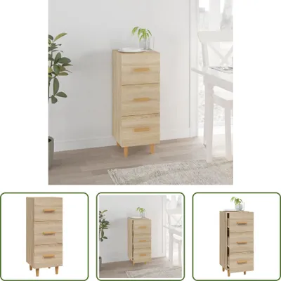 Produktbild von The Living Store Sideboard Sonoma-Eiche 34,5x34x90 cm Holzwerkstoff