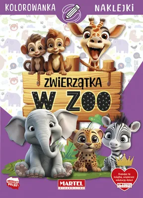 Produktbild von Kolorowanka Zwierzatka w zoo z naklejkami