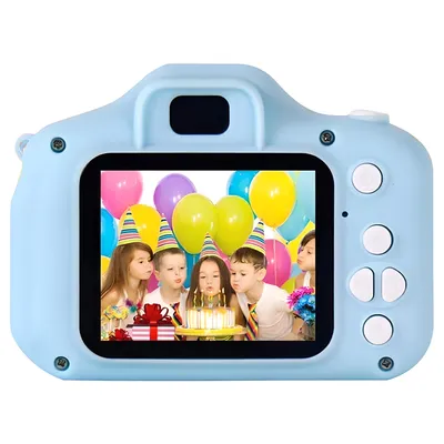 Produktbild von Kinderkamera HD Kids Kinder Digitalkamera Student Fotoapparat für 3-10 Jahre Selfie Video 2 Zoll LCD Bildschirm Geburtstag Geschenk 3MP 1080P Blau Retoo