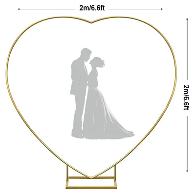 Produktbild von Ballonbogenständer für Hochzeit - Herzform - Metall - 2 x 2 m - Für draußen - Partydekoration