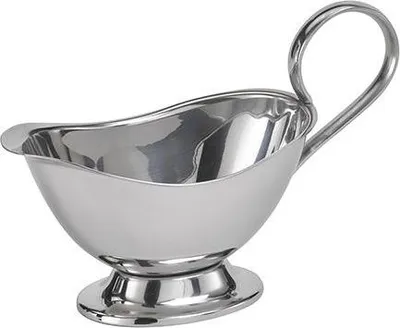 Produktbild von APS 40205 Sauciere PROFI, Edelstahl hochglanzpoliert, 0,25 Liter, 19 x 9 cm, Höhe 13 cm