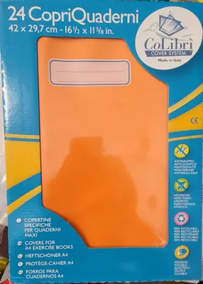 Produktbild von CoLibri Heftumschlag A4 orange – Kratzschutz, ungiftig, recycelbar, elastisch