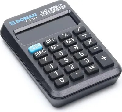 Obrázok produktu pre Vrecková kalkulačka DONAU TECH, K-DT2083 – 8-miestny displej, čierna