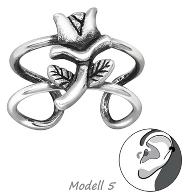 Produktbild von Ohrklemme Silber 925: Ear Cuff Fake Ohrring ohne Loch Modell 5