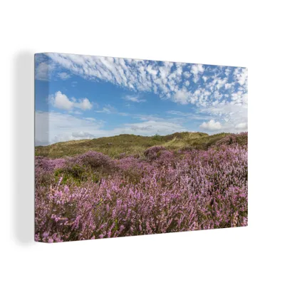 Zdjęcie produktu dla OneMillionCanvasses® - Obraz na płótnie - 150x100 cm, Morze Wattowe - Wrzosowiska - Wydmy, grafika ścienna, dekoracja ścienna