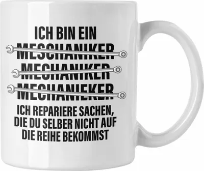 Produktbild von Trendation - KFZ Mechaniker Geschenk Lustig Tasse Automechaniker Werkstatt Tasse (Weiß)