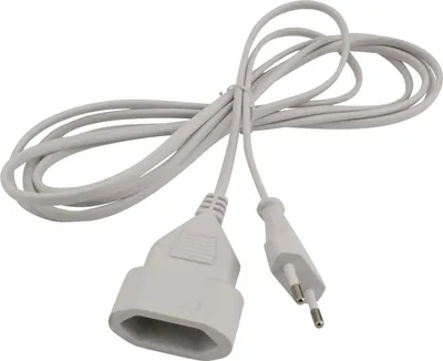 Produktbild von Unitec Verlängerungskabel Innen 3 Meter H03VVH2-F, weiß, Flachstecker