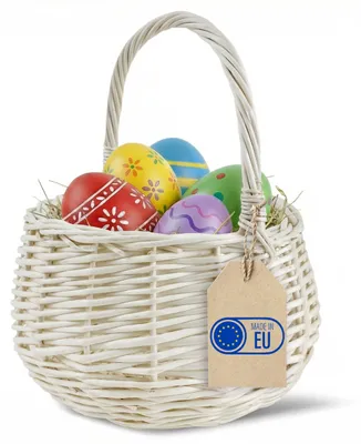 Productafbeelding van Creative Home Paasmandje Klein rieten mandje, Klein 16 x 16 x 20 cm