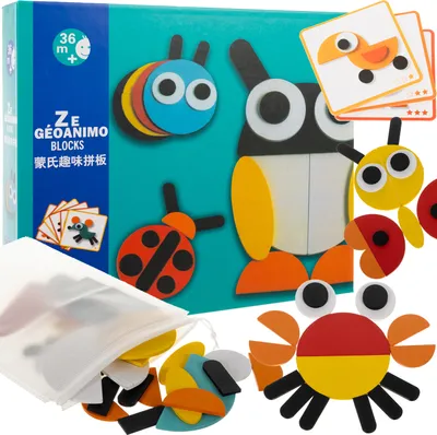 Obrázok produktu pre Drevené puzzle zvieratká Drevená hračka Vzdelávacia hračka Hračka pre dieťa 22426