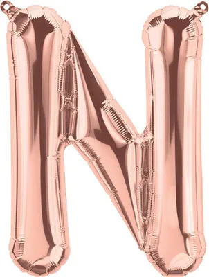 Produktbild von Folienballon Buchstabe N, rosegold, ca. 80 cm, für Luftbefüllung
