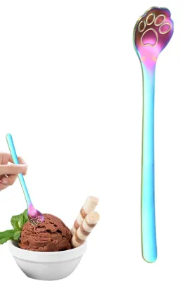 Zdjęcie produktu dla Srebrna łyżeczka z motywem łapy kota