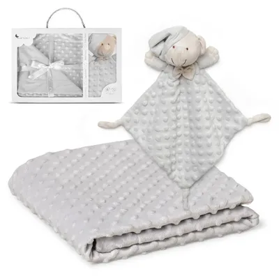 Obrázok produktu pre Interbaby - Bublinková deka 80X110 CMS. + Dou Dou 28X17 CMS. - Mod. Osito - Sivá