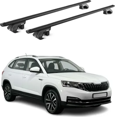 Image de Barres de toit transversales pour Skoda Kamiq 2019-2025 Aluminium Noir 2x ABE