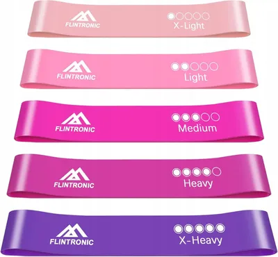 Produktbild von Fitnessbänder Set Yoga Pilates 5 Widerstandsstufen Beintraining