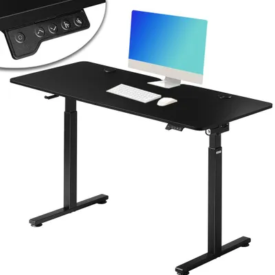 Immagine prodotto di Scrivania Elettrica Regolabile Altezza 140x60x72-117 cm Nera