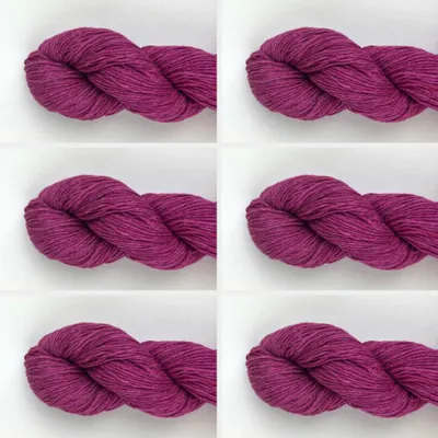 Immagine prodotto di 6 gomitoli di Lana "Luna" di Permin – 100% lana riciclata (senza mulesing) (colore: rosa acceso, numero 41)