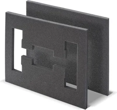 Image de Insert en Mousse pour Coffret Professionnel, 40x30x4 cm, Emboîtable, Haute Densité, 2 Pièces